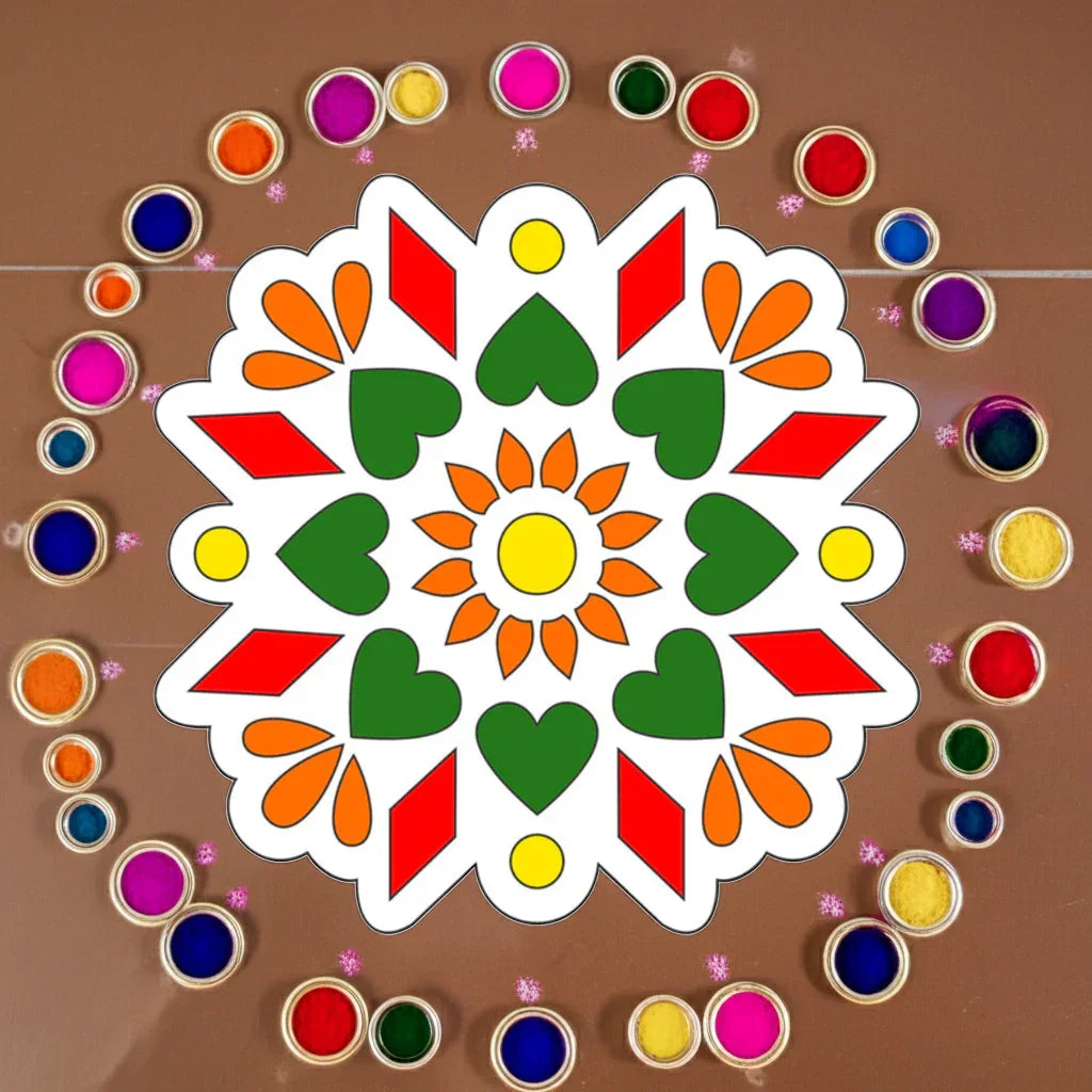 Premarked MDF Coasters with Box - Rangoli Style 1 - Gift With Smile