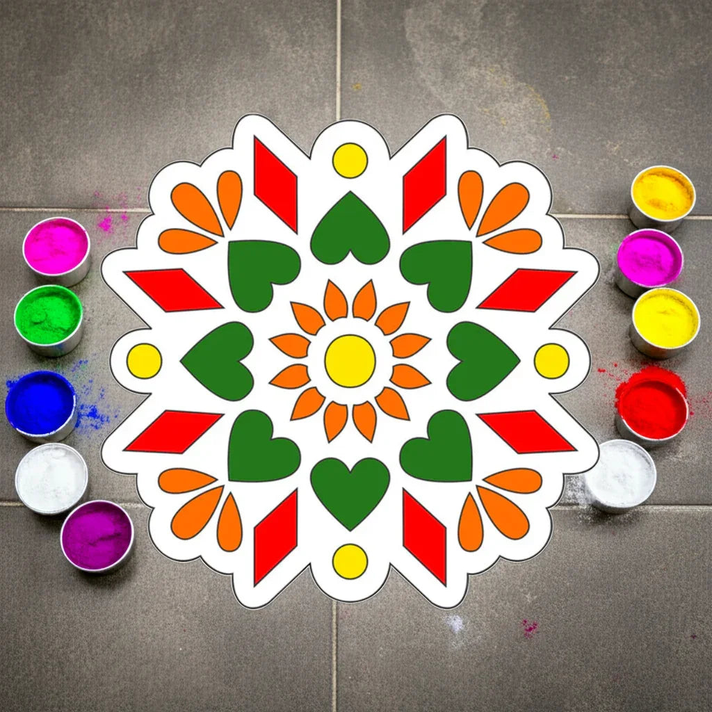 Premarked MDF Coasters with Box - Rangoli Style 1 - Gift With Smile
