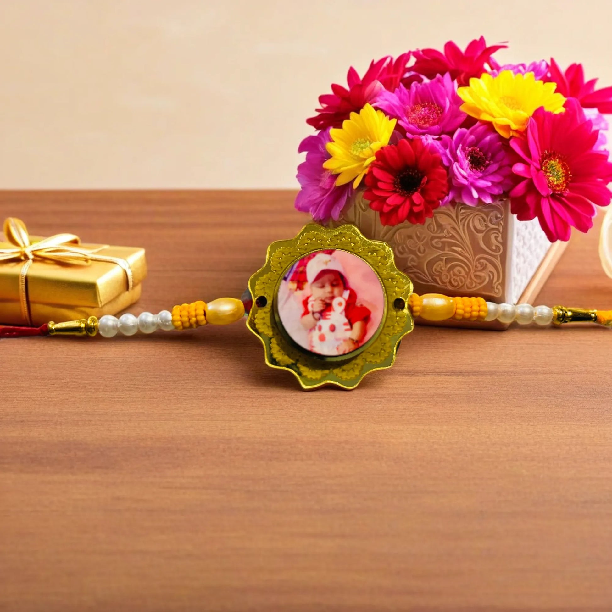 Custom Rakhi Round Photo