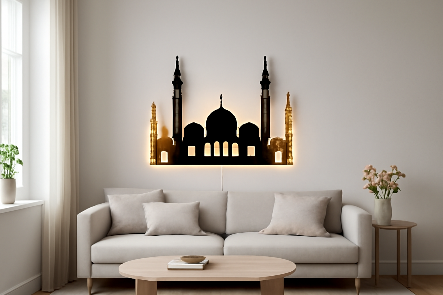 Illuminated Mosque Backlit Wall Art